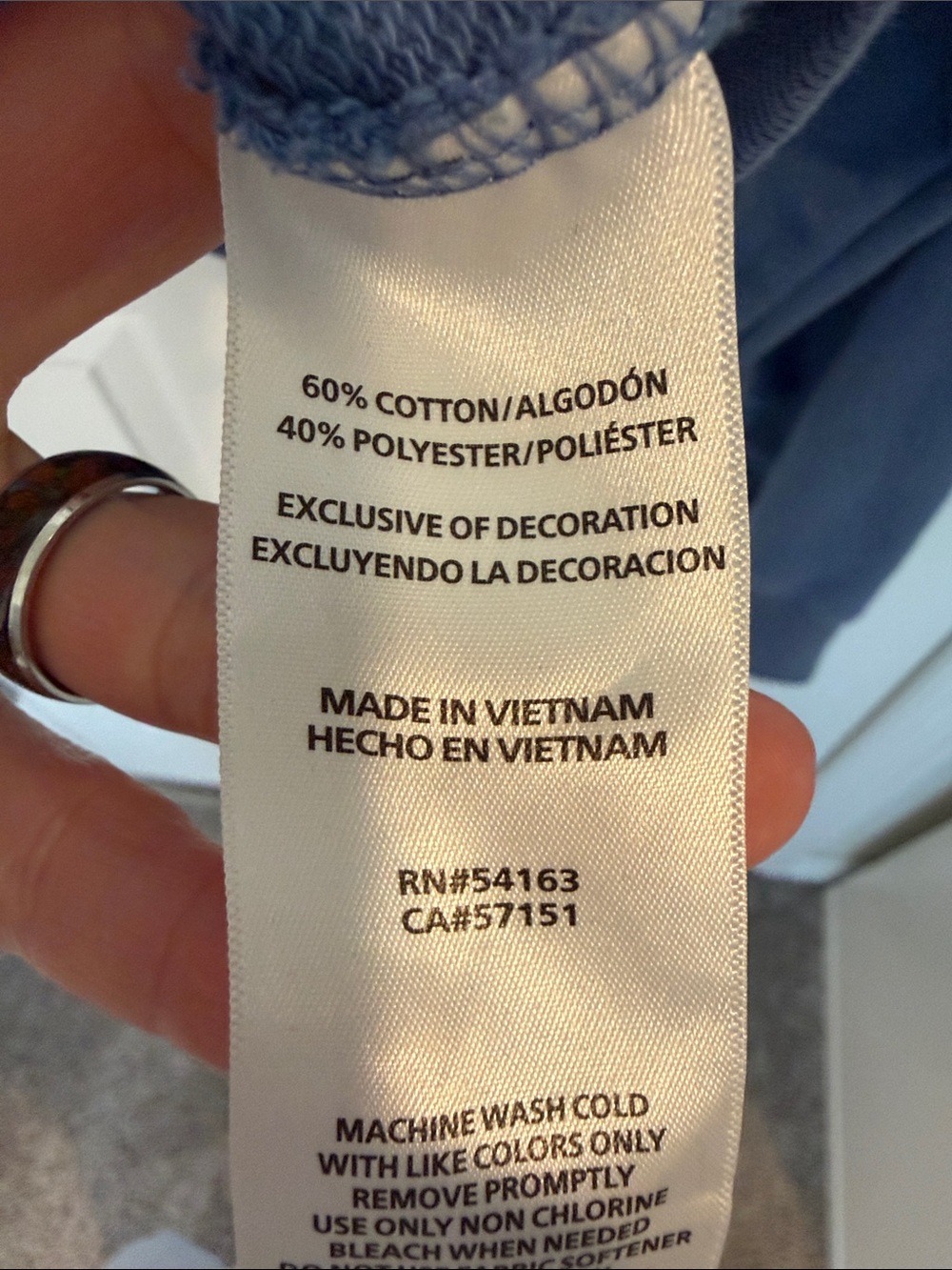 DKNY Periwinkle Blue Zip Hoodie - Picture 3 of 6